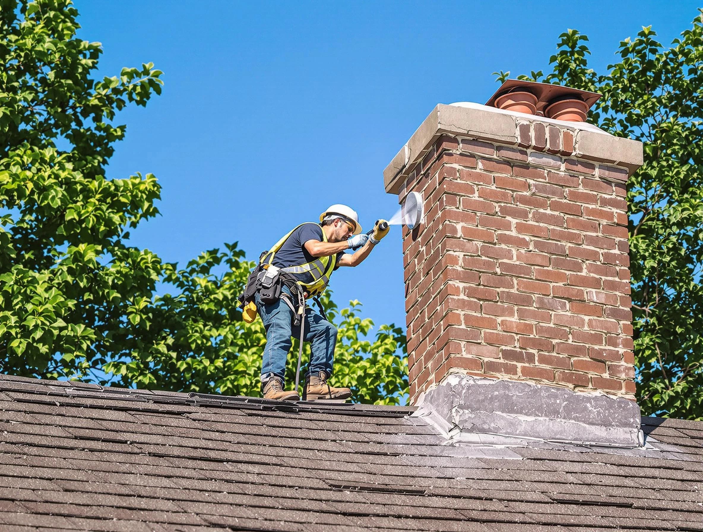 Vineyard Chimney Sweep performing an inspection with advanced tools in Vineyard, UT