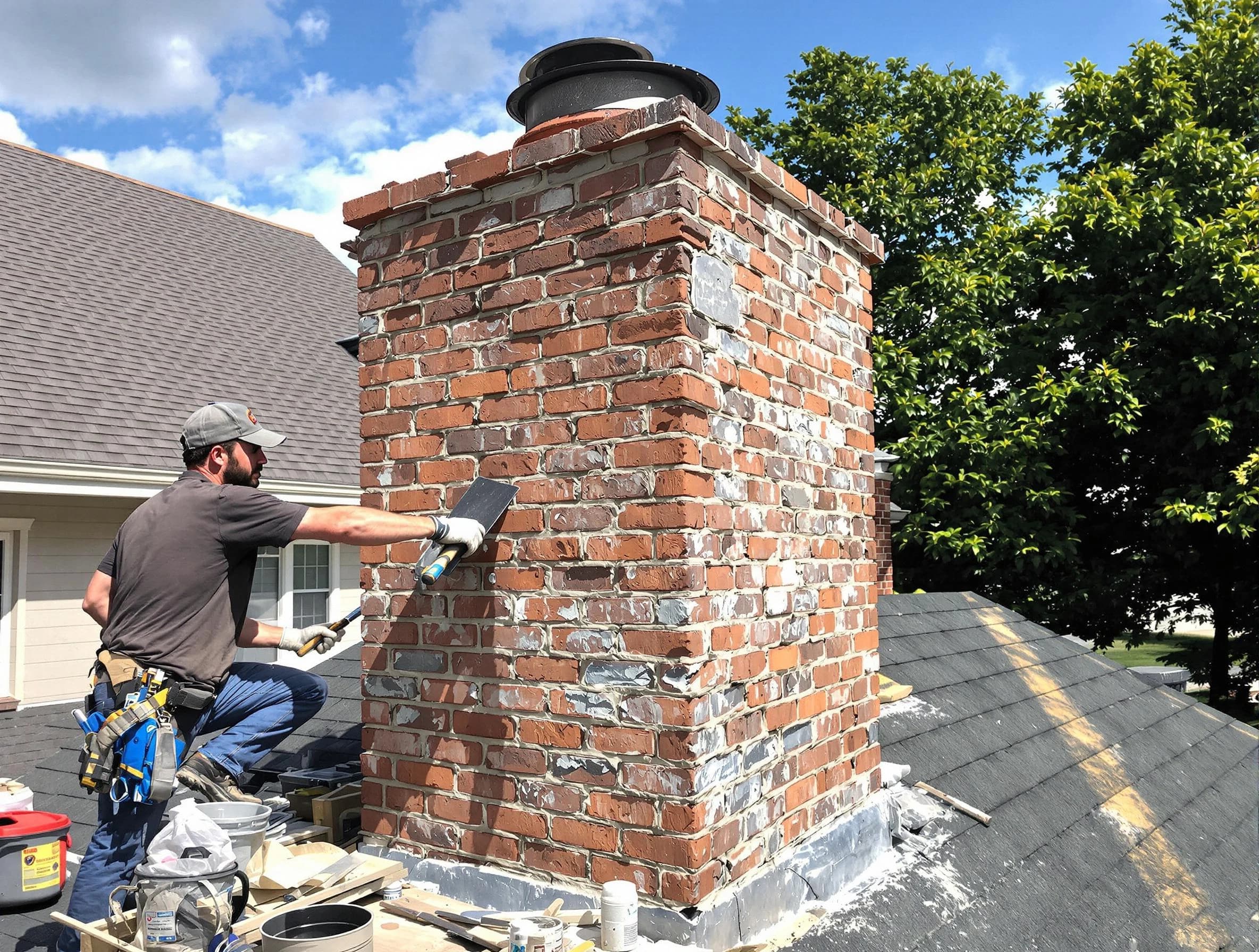 Completed chimney rebuild by Vineyard Chimney Sweep in Vineyard, UT