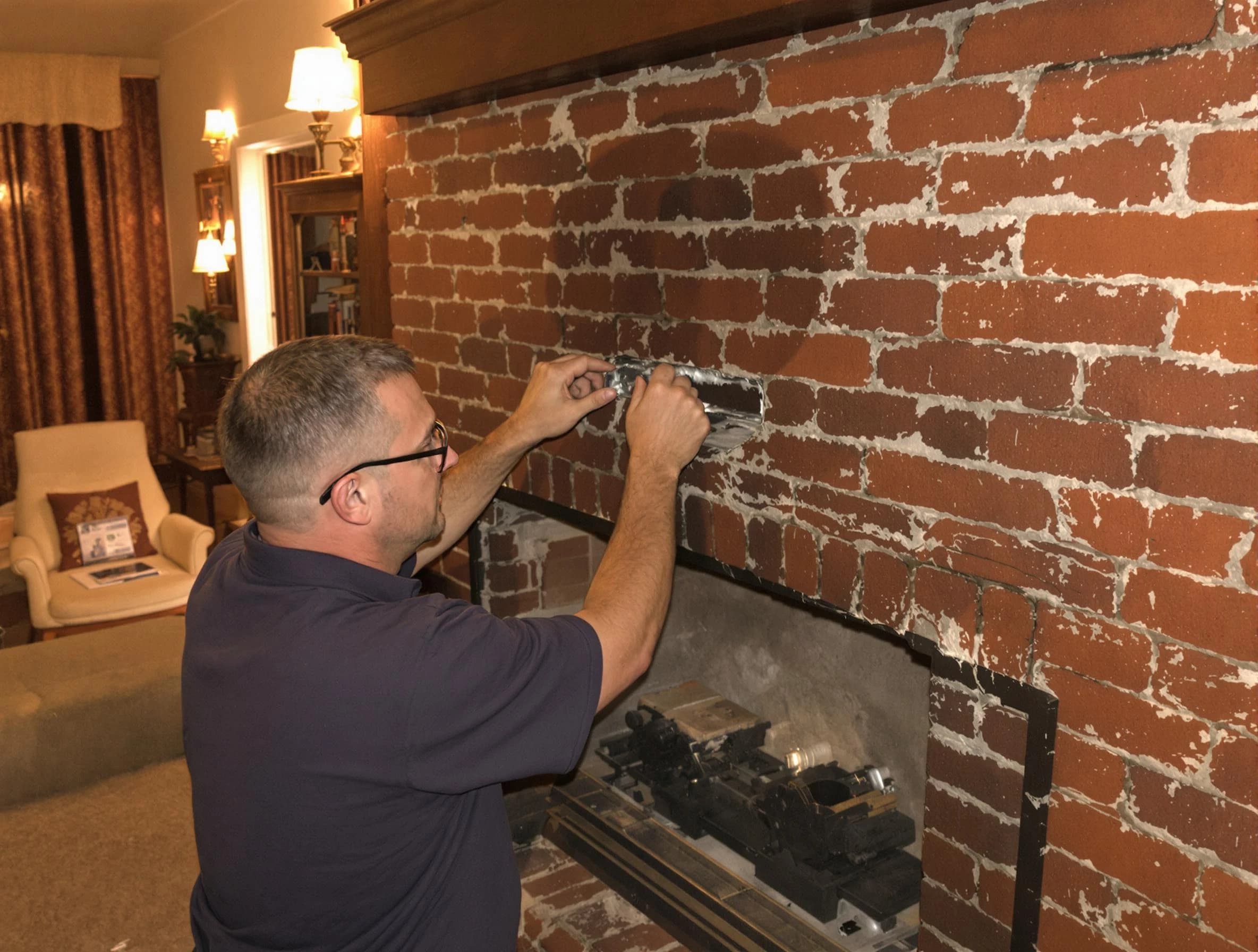 Vineyard Chimney Sweep expert fixing a fireplace in Vineyard, UT